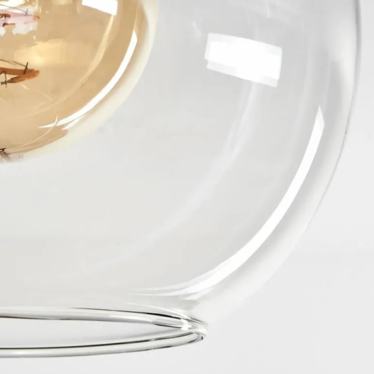 Plafonnier - Verre Koyoto Écru, Noir, 3 lumières