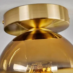 Plafonnier - Verre Koyoto Laiton, 1 lumière