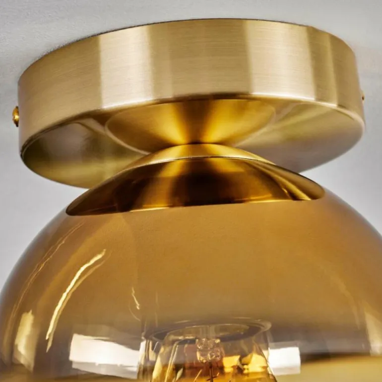 Plafonnier - Verre Koyoto Laiton, 1 lumière