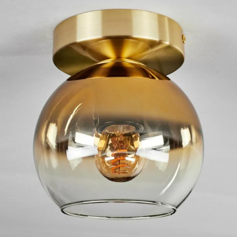 Plafonnier - Verre Koyoto Laiton, 1 lumière
