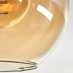 Plafonnier - Verre Koyoto Écru, Noir, 3 lumières
