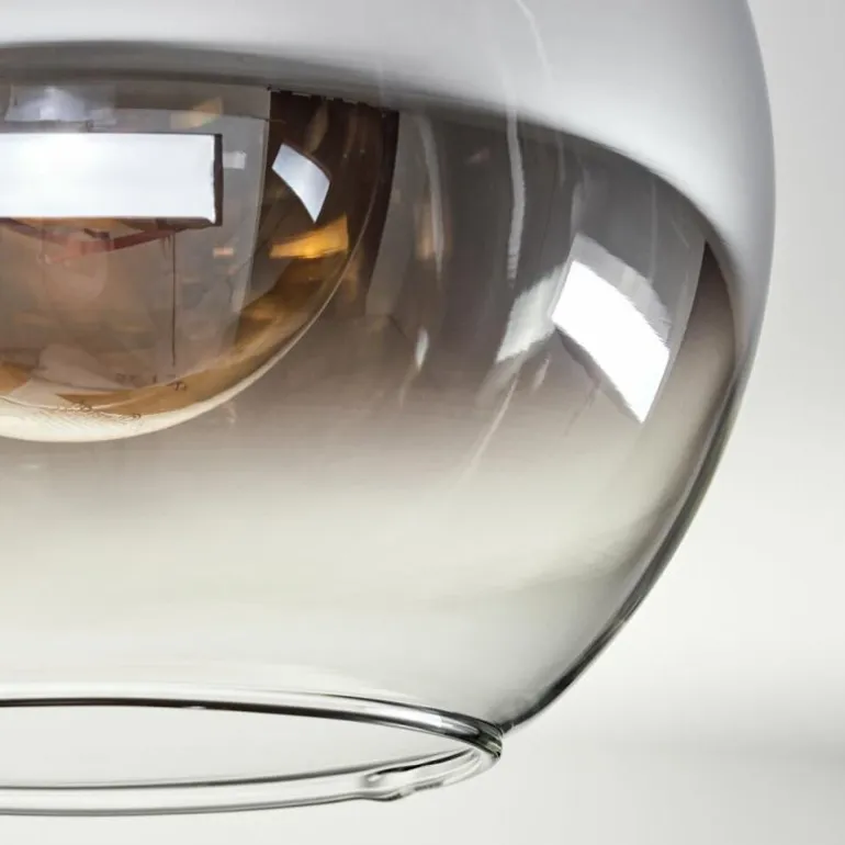 Plafonnier - Verre Koyoto Chrome, Clair, Fumé, 4 lumières
