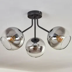 Plafonnier - Verre Koyoto Noir, 3 lumières