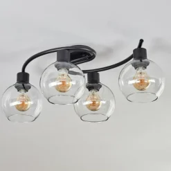 Plafonnier - Verre Koyoto Clair, 4 lumières