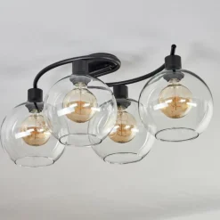 Plafonnier - Verre Koyoto Clair, 4 lumières