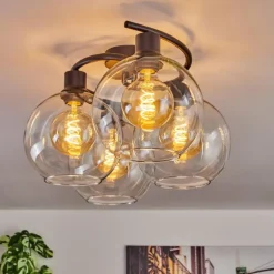 Plafonnier - Verre Koyoto Clair, 4 lumières