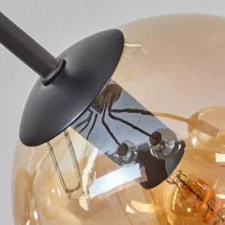 Plafonnier - Verre Koyoto Ambre, 7 lumières