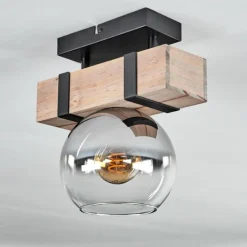 Plafonnier - Verre Montgomery Écru, Noir, 1 lumière