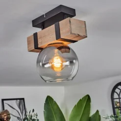 Plafonnier - Verre Montgomery Écru, Noir, 1 lumière