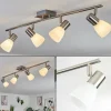 Plafonnier Villaseca LED Nickel mat, 4 lumières