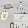 Plafonnier Villenauxe LED Chrome, Nickel mat, 1 lumière