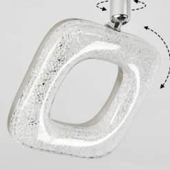 Plafonnier Villenauxe LED Chrome, Nickel mat, 2 lumières