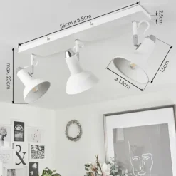 Plafonnier Vouzy Blanc, 3 lumières