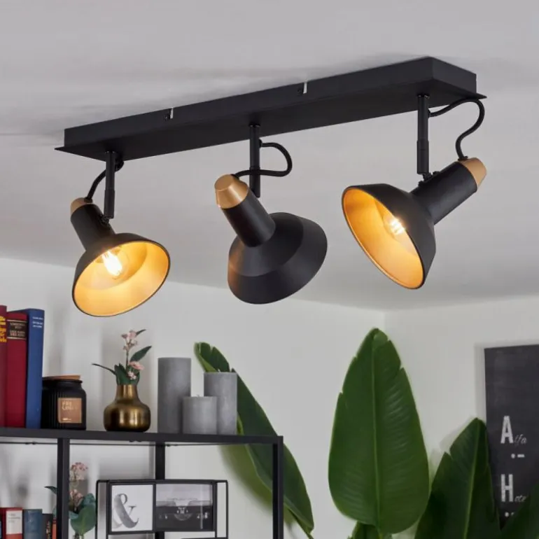 Plafonnier Vouzy Noir, 3 lumières