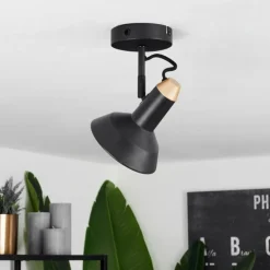 Plafonnier Vouzy Noir, 1 lumière