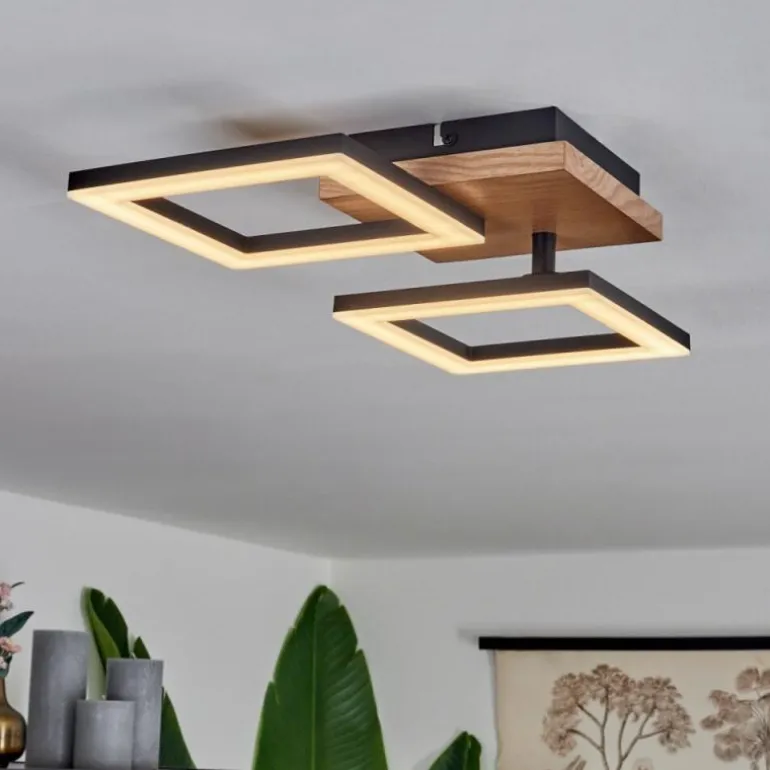 Plafonnier Walschbronn LED Écru, Noir, 1 lumière
