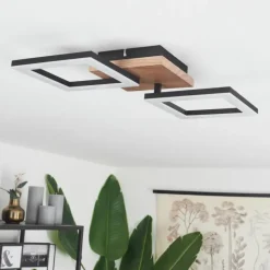 Plafonnier Walschbronn LED Écru, Noir, 1 lumière