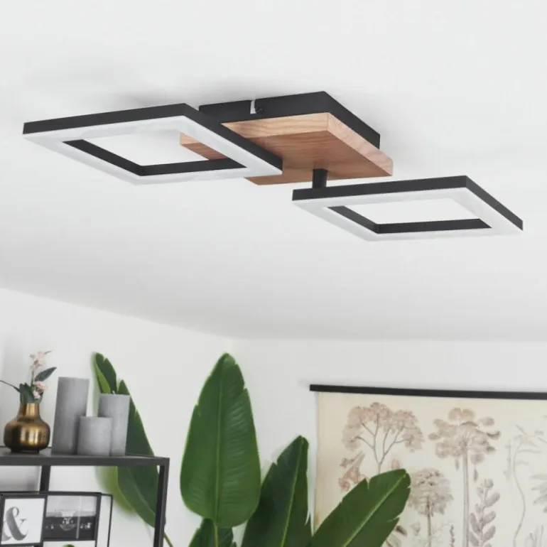 Plafonnier Walschbronn LED Écru, Noir, 1 lumière