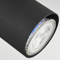 Plafonnier Zuoz Laiton, Noir, 4 lumières