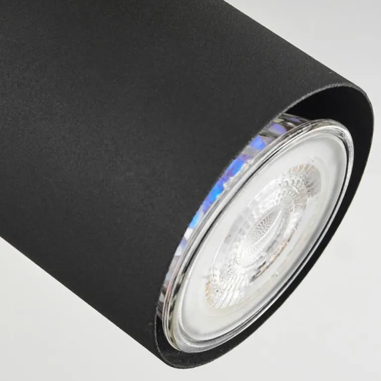 Plafonnier Zuoz Laiton, Noir, 4 lumières