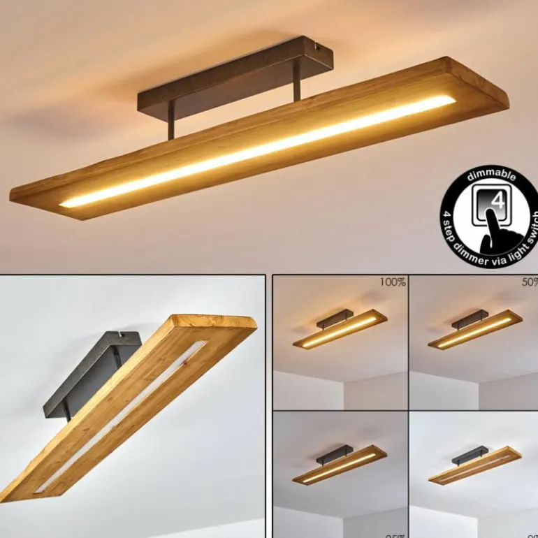 Plafonnier Adak LED Gris, 1 lumière