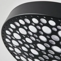 Plafonnier Agodim LED Noir, Blanc, 1 lumière, Télécommandes, Changeur de couleurs