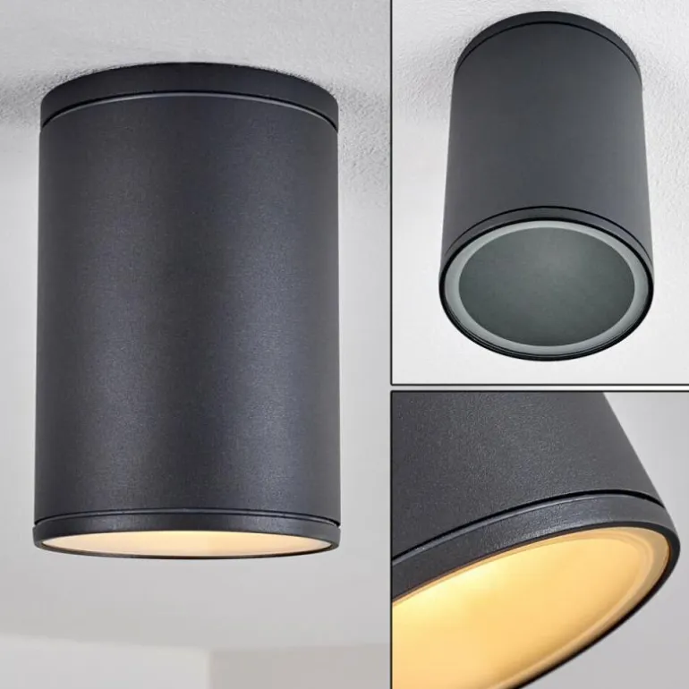 Plafonnier Agua Noir, 1 lumière