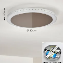 Plafonnier Aitrach LED Argenté, 1 lumière