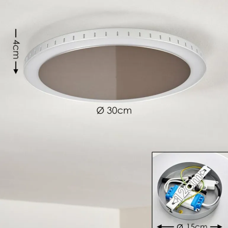 Plafonnier Aitrach LED Argenté, 1 lumière