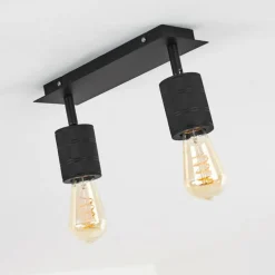 Plafonnier Ajaccio Noir, 2 lumières