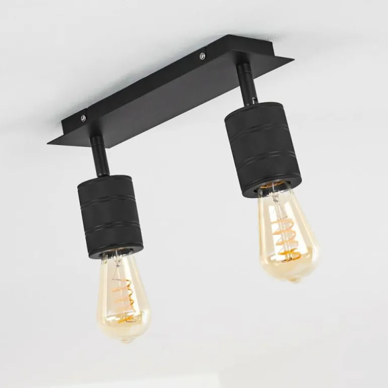 Plafonnier Ajaccio Noir, 2 lumières