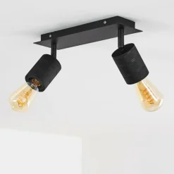 Plafonnier Ajaccio Noir, 2 lumières
