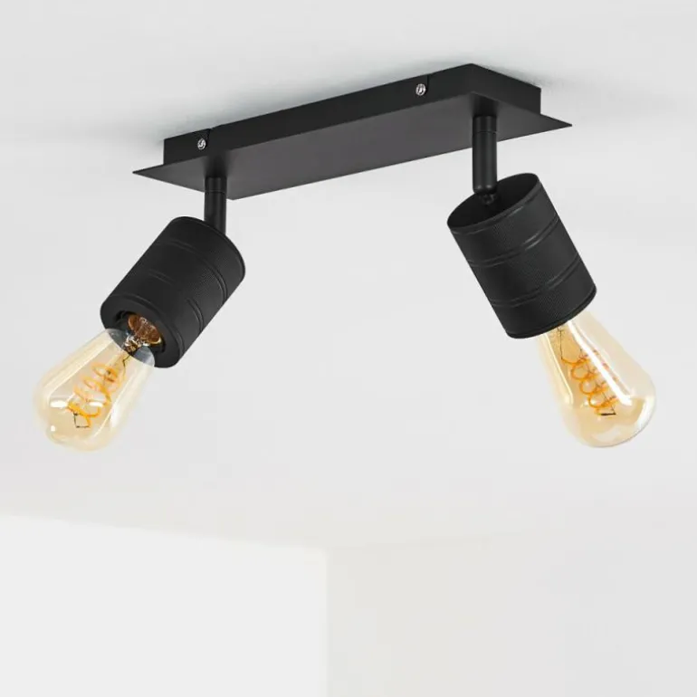 Plafonnier Ajaccio Noir, 2 lumières