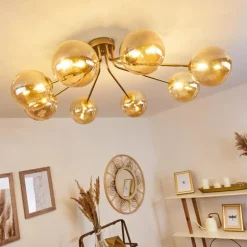 Plafonnier Alden Laiton, 8 lumières