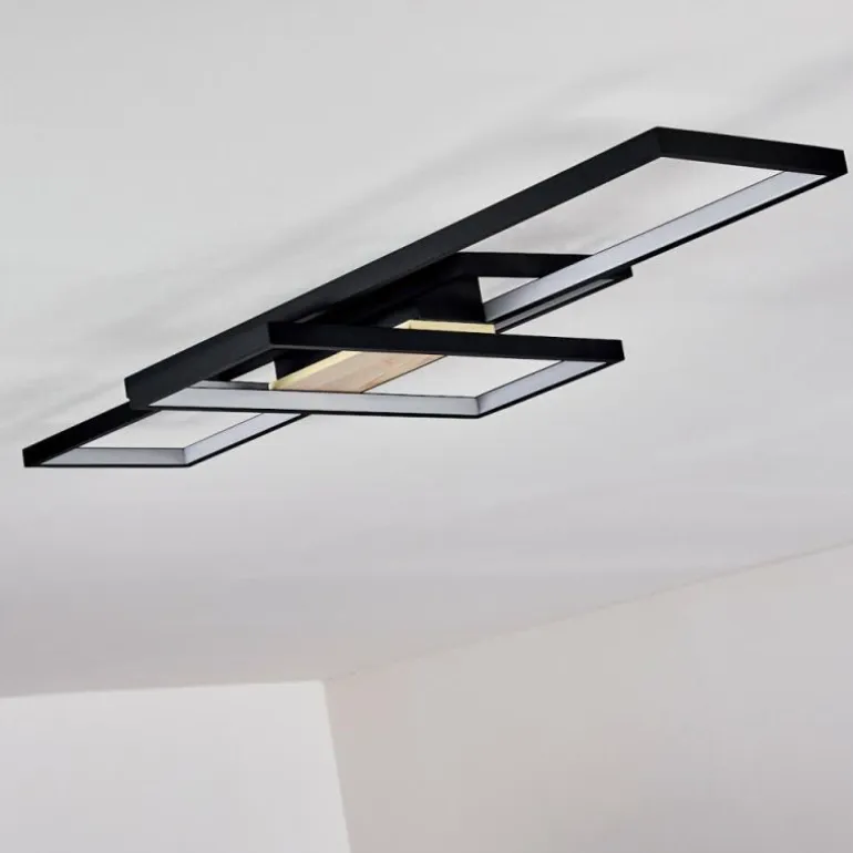 Plafonnier Alnarp LED Bois clair, Noir, 1 lumière