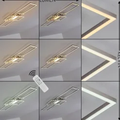 Plafonnier Alsterbro LED Nickel mat, 1 lumière, Télécommandes