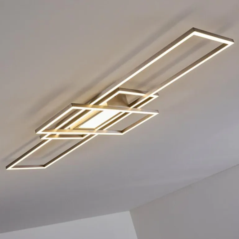 Plafonnier Alsterbro LED Nickel mat, 1 lumière, Télécommandes