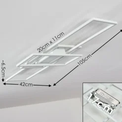 Plafonnier Alsterbro LED Blanc, 1 lumière, Télécommandes