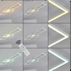 Plafonnier Alsterbro LED Blanc, 1 lumière, Télécommandes