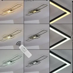 Plafonnier Alsterbro LED Noir, 1 lumière, Télécommandes