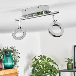 Plafonnier Altamahaw LED Argenté, 2 lumières
