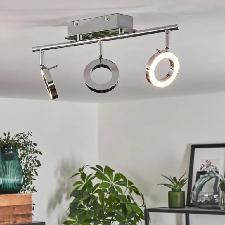 Plafonnier Altamahaw LED Argenté, 3 lumières