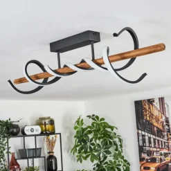 Plafonnier Alvarim LED Écru, Noir, 1 lumière