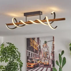 Plafonnier Alvarim LED Écru, Noir, 1 lumière