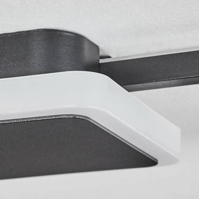 Plafonnier Amdal LED Noir, Blanc, 2 lumières