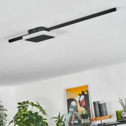 Plafonnier Amdal LED Noir, Blanc, 2 lumières