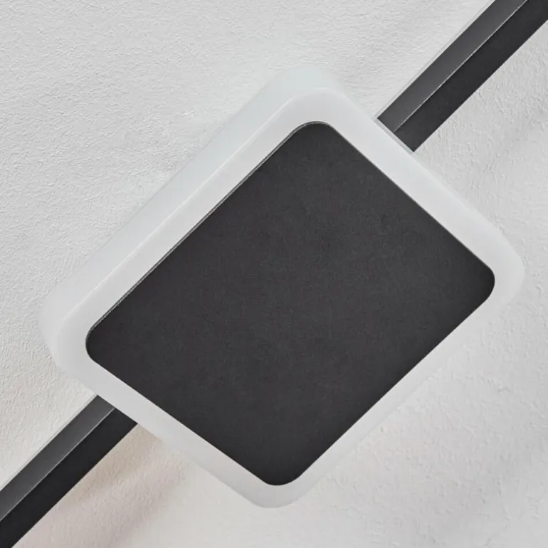 Plafonnier Amdal LED Noir, Blanc, 2 lumières