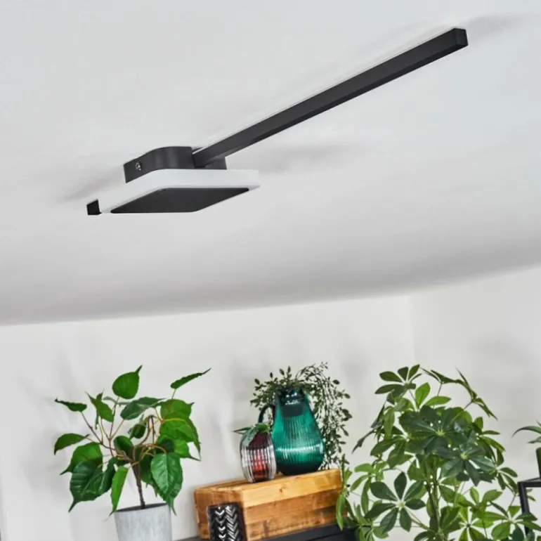 Plafonnier Amdal LED Noir, Blanc, 2 lumières