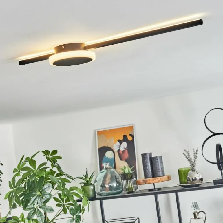 Plafonnier Amdal LED Noir, 2 lumières