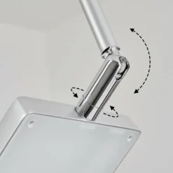 Plafonnier Anneau LED Chrome, Argenté, 2 lumières